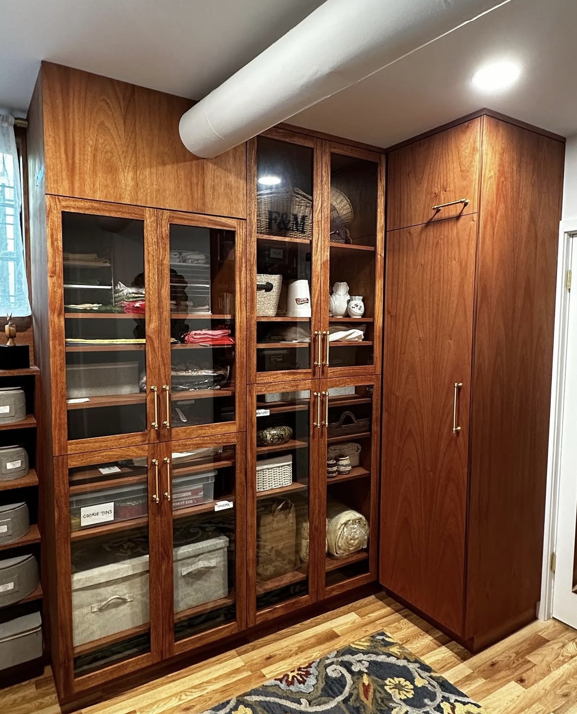 Custom wine cellar shelving San Francisco — geometric wine rack