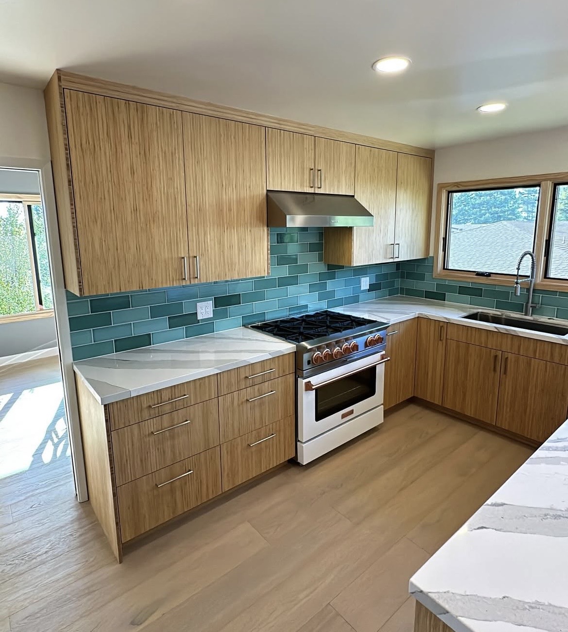 Custom kitchen cabinet detail San Francisco — soft-close drawer hardware