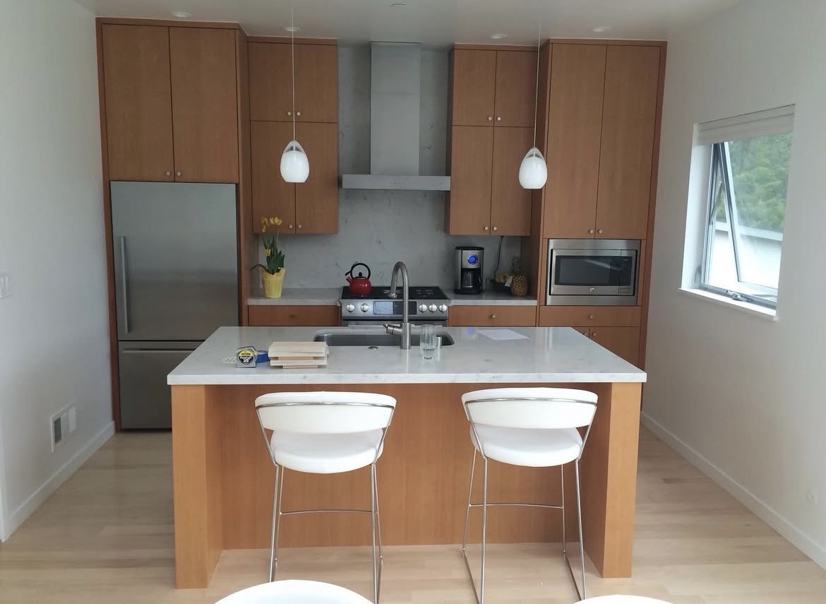 San Francisco custom kitchen build — two-tone cabinet design