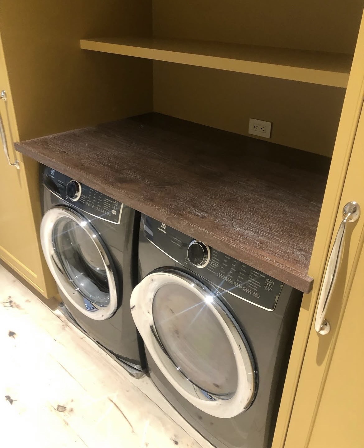 Custom bathroom vanity San Francisco — walnut vanity with vessel sink